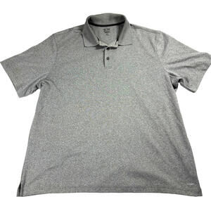 Champion Polo Shirt Mens XXL Gray DuoDry Performance Golf Athletic Top Tee Fit X
